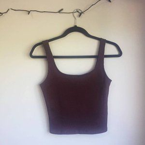 Dynamite// Stretch-knit Short Crop Top